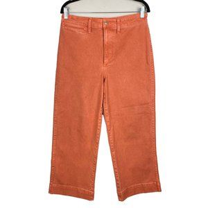 Madewell Wide Leg Pants in Orange